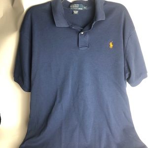 Polo Ralph Lauren Mens Blue SzX-Large Orange Logo